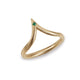 Bespoke - 9ct Yellow Gold Wishbone Ring with Emerald
