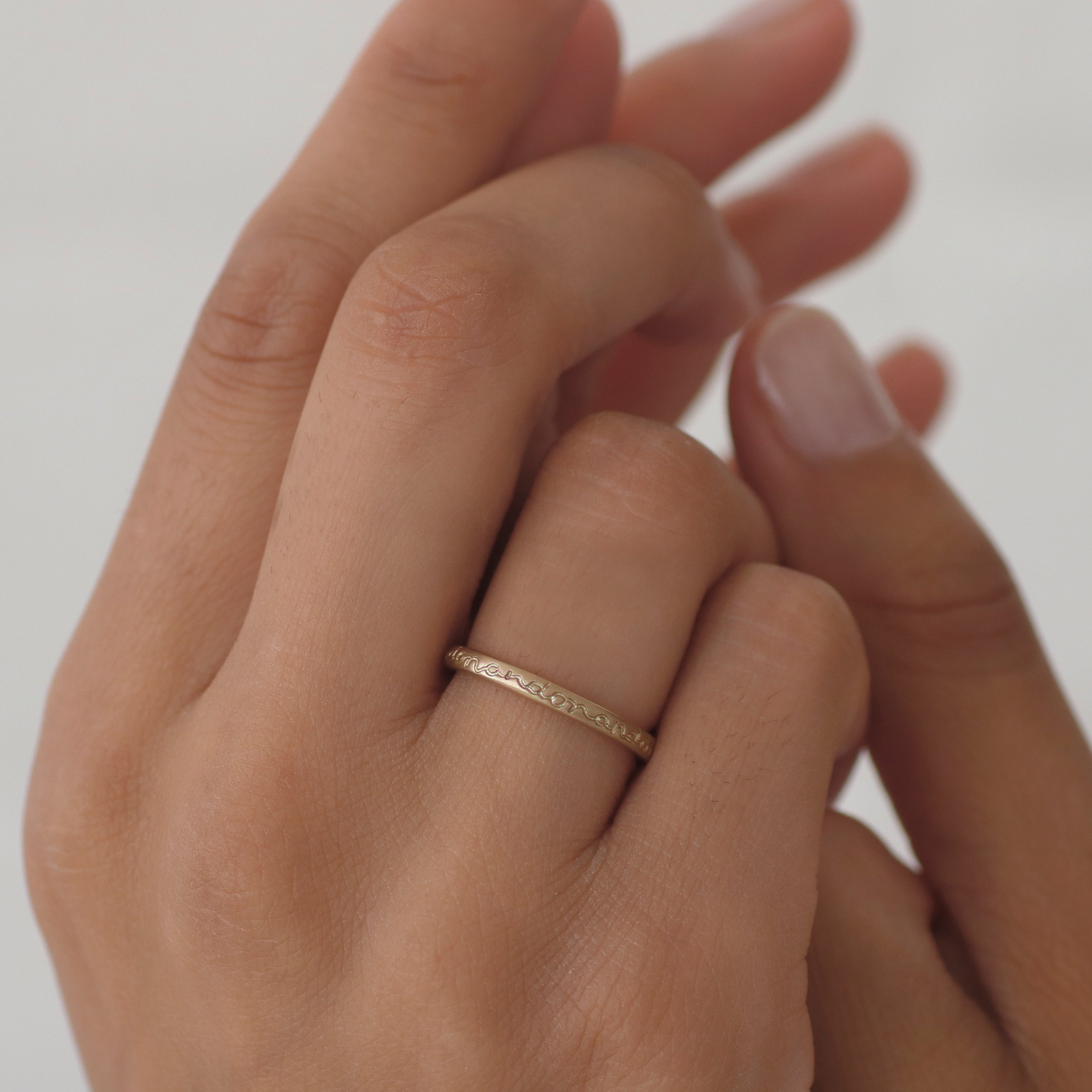 Slim Fairtrade Yellow Gold 'on and on' Ring