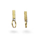 Catherine Tutt Silver bar Stud with gold Loop
