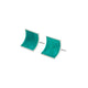 Grace Girvan Sea Green Enamel Curve Silver Studs