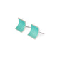 Grace Girvan Turquoise Enamel Curve Silver Studs