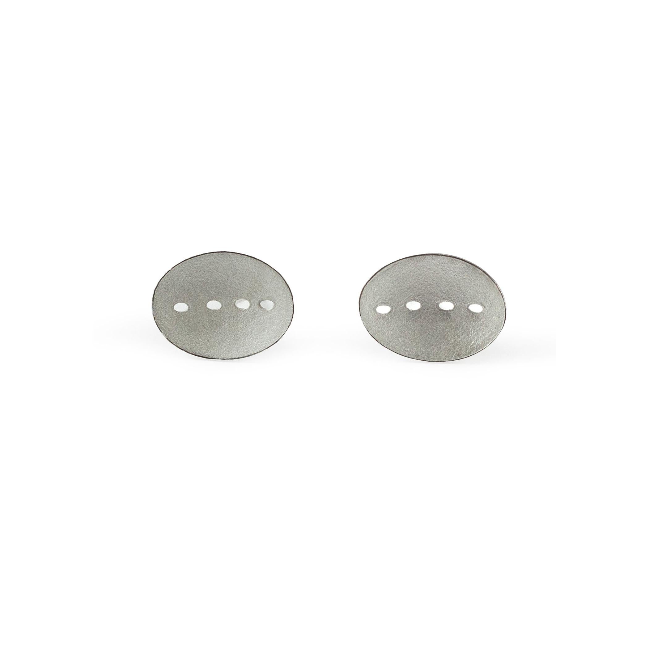 Grace Girvan Silver Perforated Studs