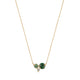 Shimell & Madden 18ct Yellow Gold Green Sapphire and Diamond Trio Necklace