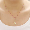 Mounir Pink Tourmaline and Green Amethyst Necklace