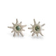Lukas Svyba Silver Star Earrings With Sage Green Sapphires