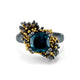 Hannah Bedford Deep Sea Urchin London Blue Topaz Ring