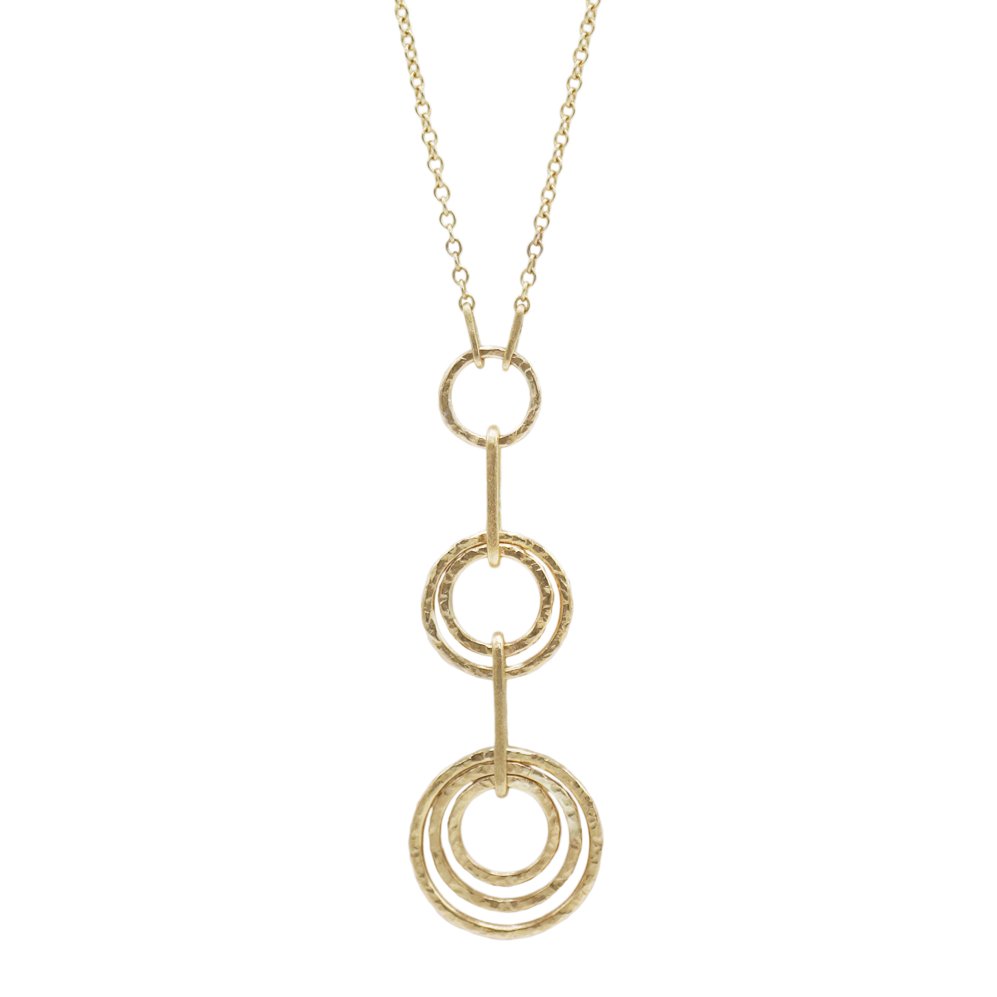 Hannah Felicity Dunne Hammer Hoop Necklace 9ct Yellow Gold
