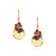 Mounir Garnet Disc Gold-plated Drop Earrings