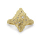 Hannah Felicity Dunne Shield Rock Ring in 9ct Yellow Gold with Diamonds