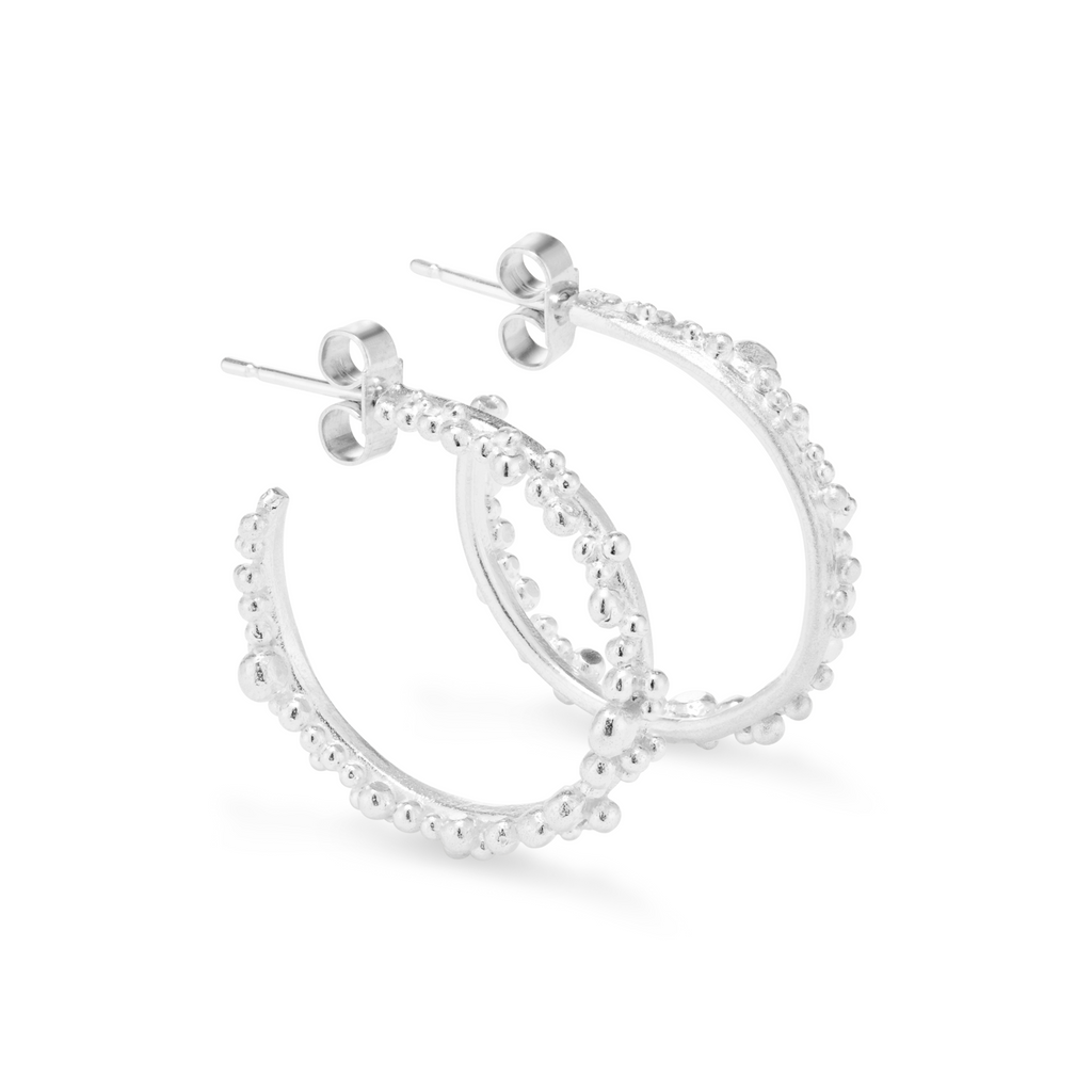 Hannah Bedford Shoreline Silver Hoops