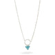 Hester Zagt Turquoise Blue Crystal Silver Pendant