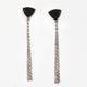 Outlet Jane Moore - Silver and Black Enamel Drop Earrings