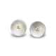 Jenifer Wall Silver Dish Earrings with Yellow Gold Granules