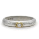 Jenifer Wall Silver Diamond Ring with yellow Gold Granules