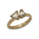 Bespoke - Rose Cut Diamonds and Yellow Gold Toi Et Moi Ring