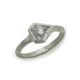 Bespoke -9ct Fairtrade White Gold Ring with a Rose Cut Shield Diamond