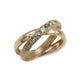 Bespoke - 9ct Yellow Gold Crossover Ring with Diamonds