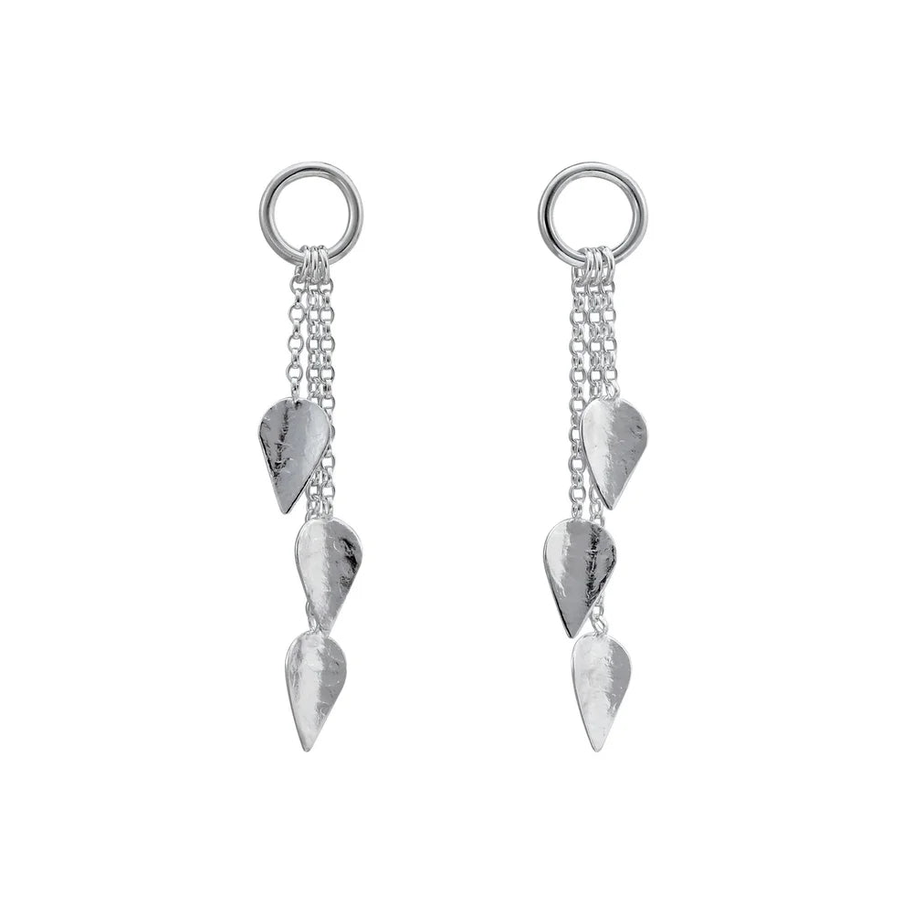 Cara Tonkin Silver Komorebi Falling Leaves Earrings