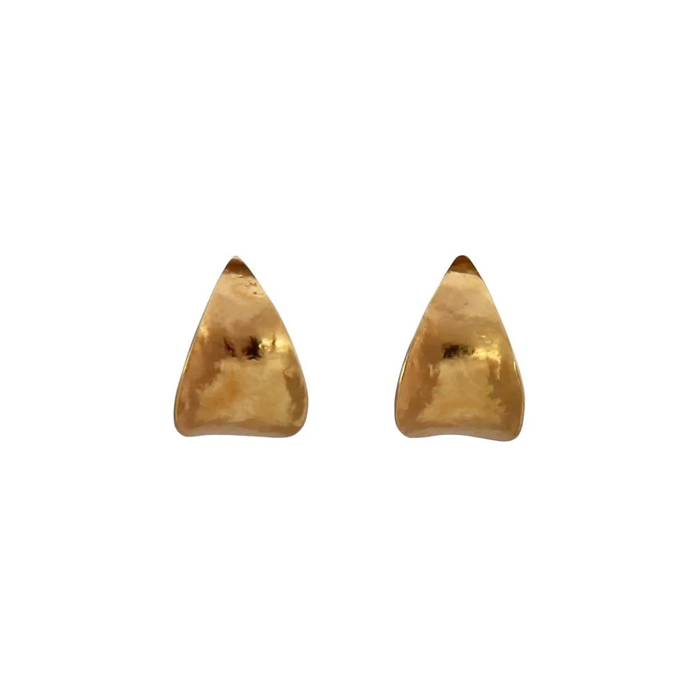 Cara Tonkin Komorebi Small Curl Hoop Earrings in Gold Vermeil
