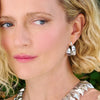 Cara Tonkin Komorebi Medium Silver Curl Hoop Earrings