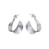 Cara Tonkin Komorebi Medium Silver Curl Hoop Earrings
