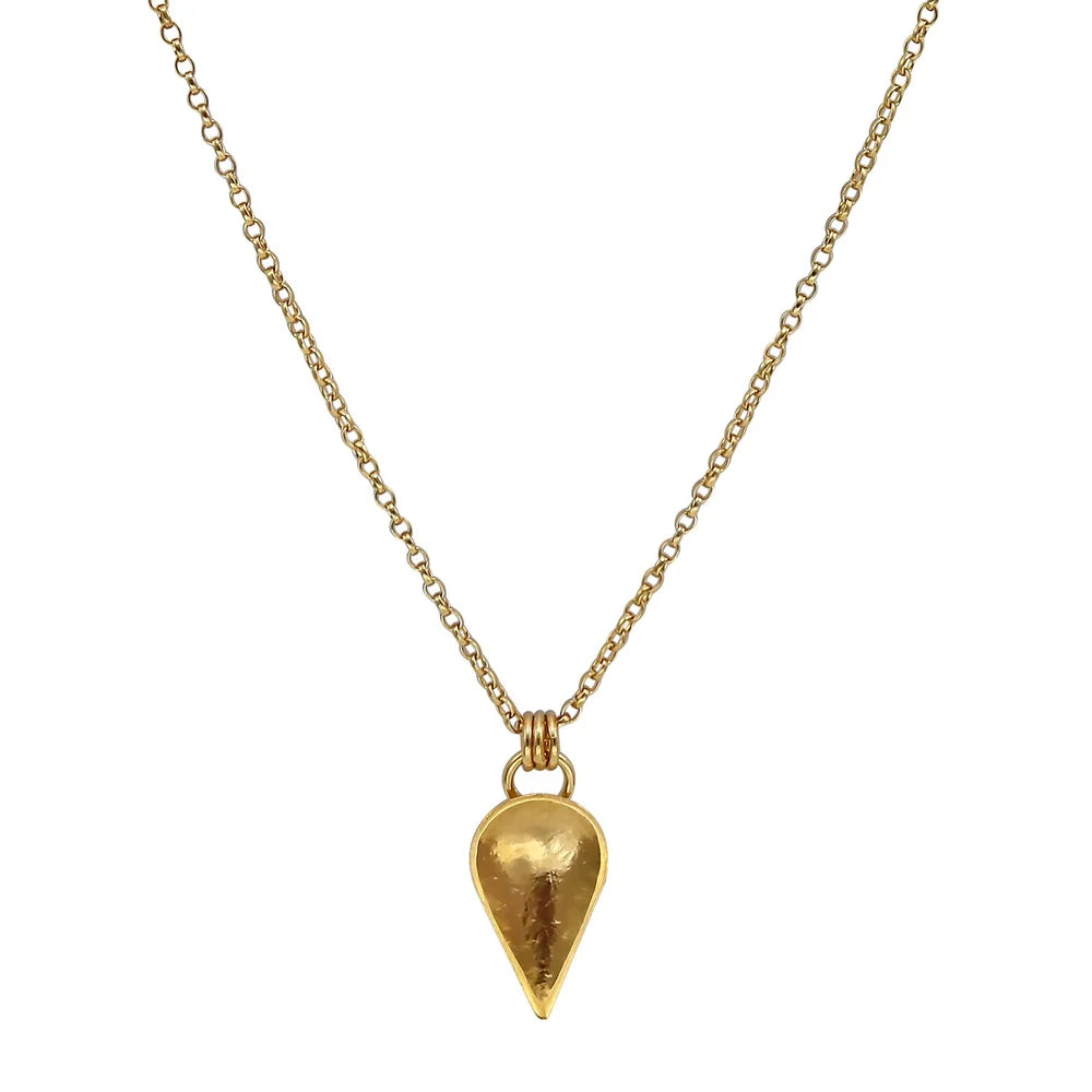 Cara Tonkin Komorebi Cupped Leaf Pendant in Gold Vermeil