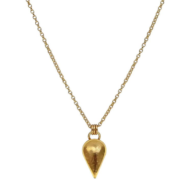 Cara Tonkin Komorebi Cupped Leaf Pendant in Gold Vermeil
