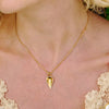 Cara Tonkin Komorebi Cupped Leaf Pendant in Gold Vermeil