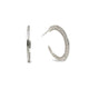 Silver Textured Lacy Hoops