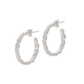 Leoma Drew Freeform Layered Wing Silver Hoops