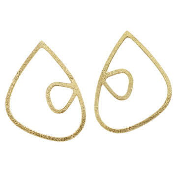 Leoma Drew Large Insert Wing Studs in Gold Plated Silver