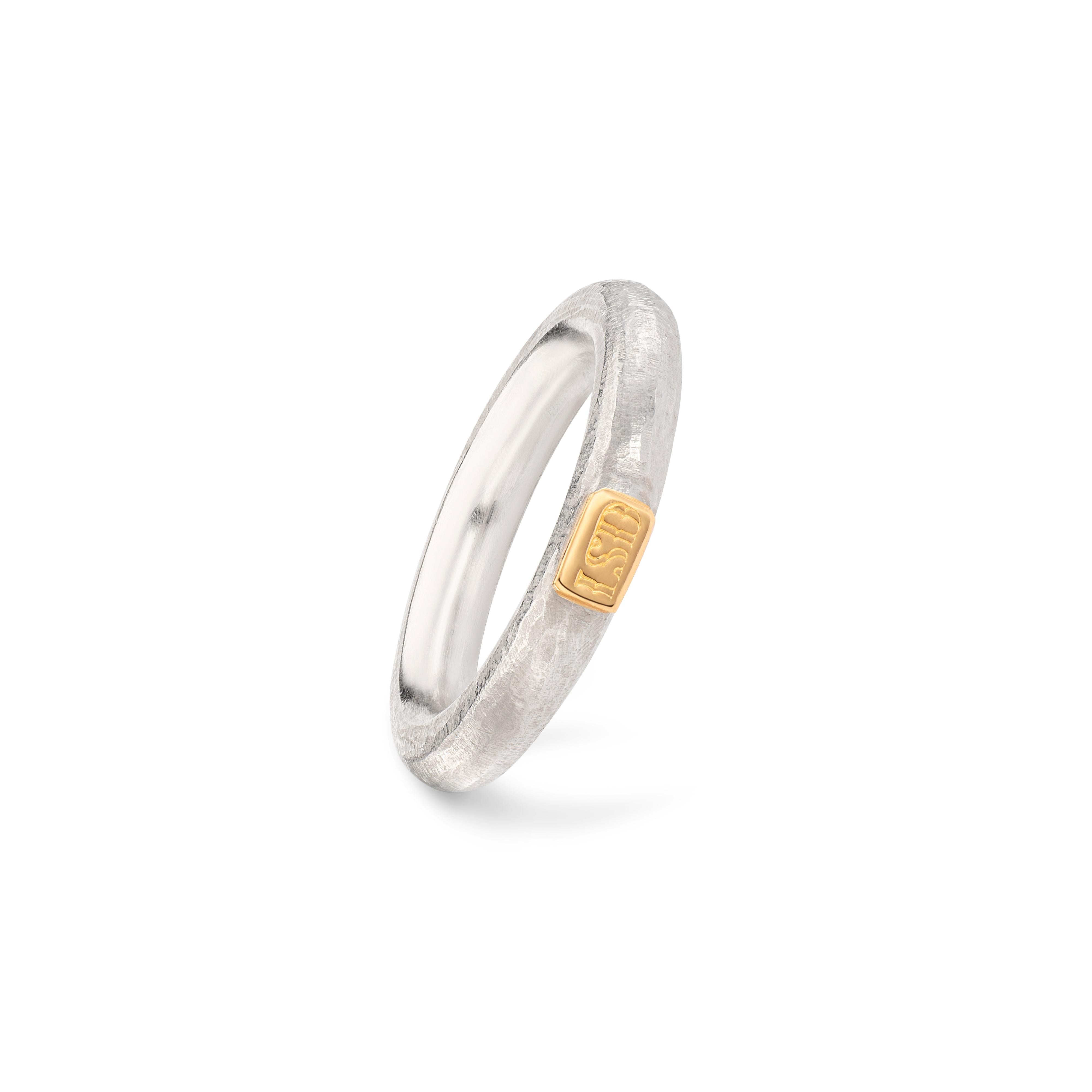 Lara Stafford-Deitsch Silver and 18ct Yellow Gold LSD Ring
