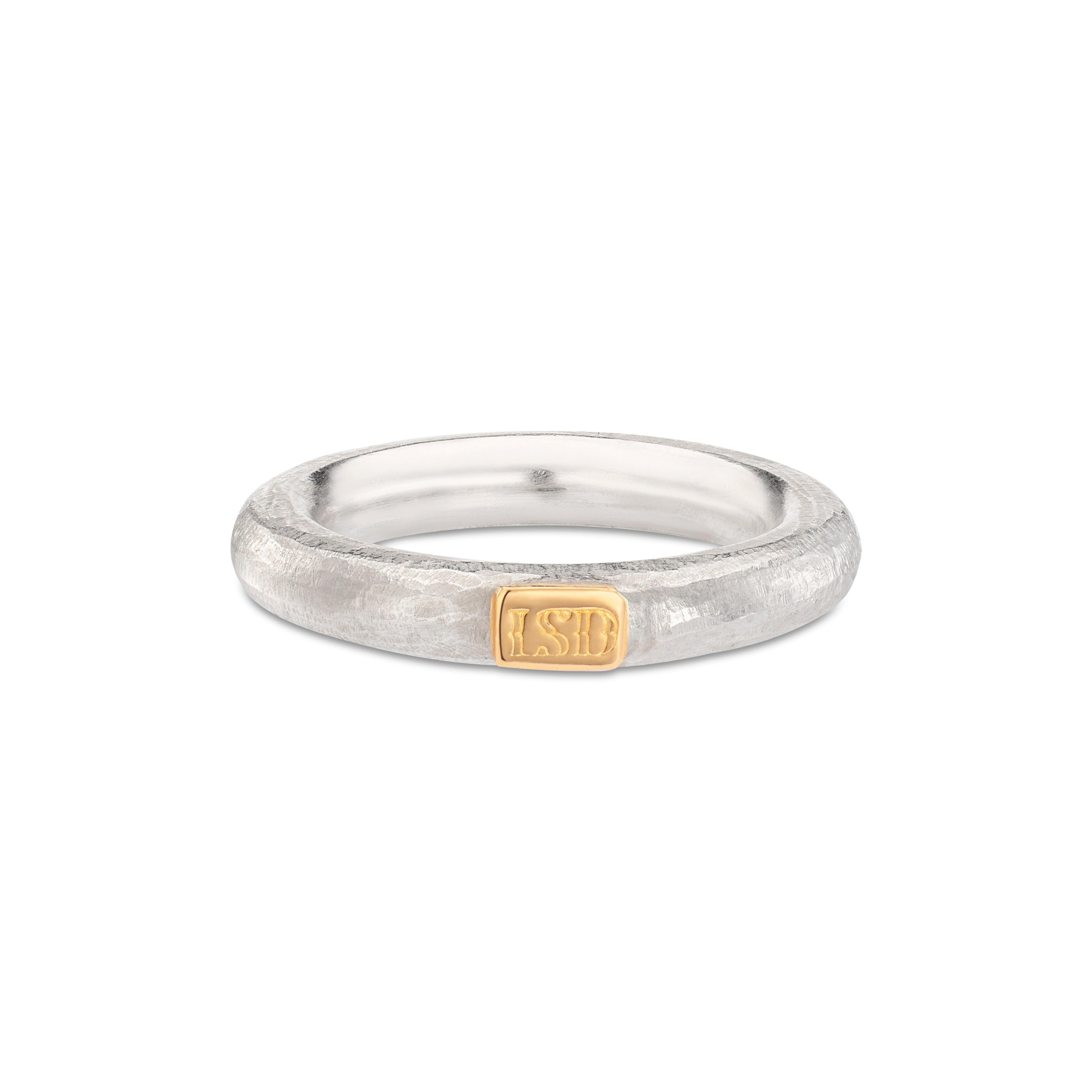 Lara Stafford-Deitsch Silver and 18ct Yellow Gold LSD Ring