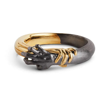 Kasun London Touch No Evil Black and Gold Ring - SOLD