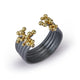 Hannah Bedford Oxidised Silver and Yellow Gold Low Tide Ring