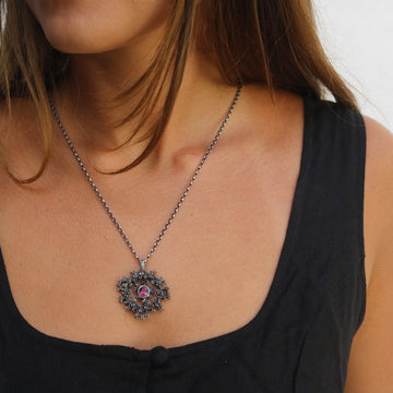Lukas Svyba Silver 'Other Realms' Garnet Pendant