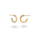 Mim Best 9ct Yellow Gold Scalloped Edge Small Hoops