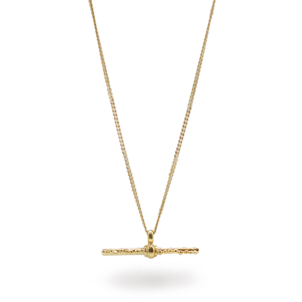 Milly Maunder Gold Plated T-Bar Pendant