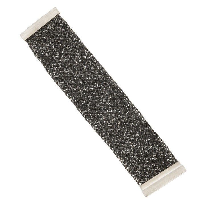 Maria Rzewuska Oxidised Silver Wide Woven Chain Bracelet