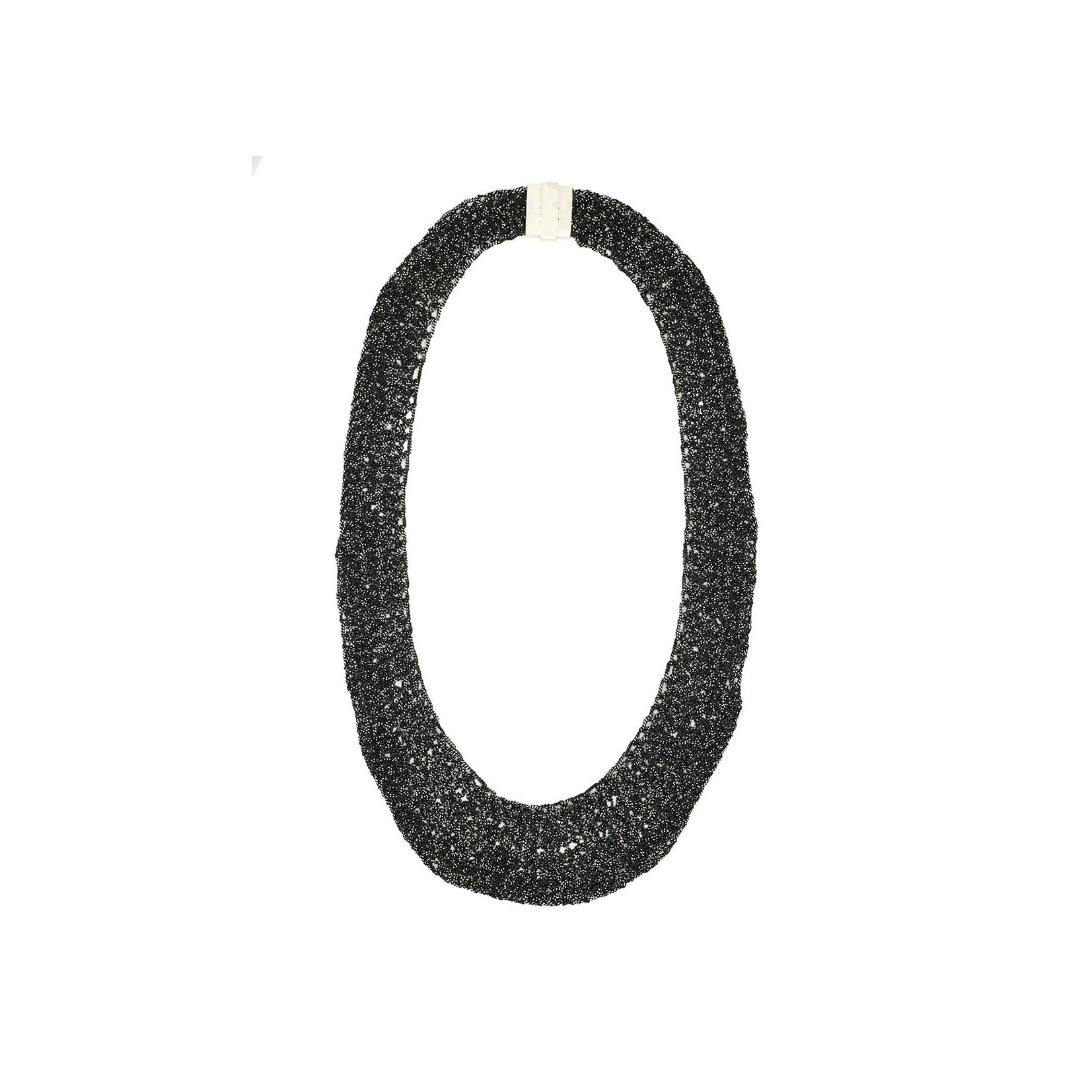 Maria Rzewuska Oxidised Silver Woven Chain Necklace