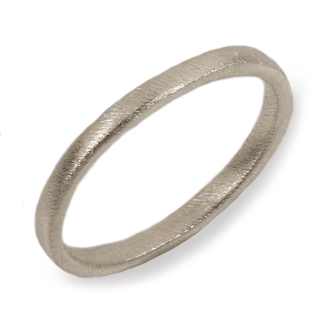 18ct Fairtrade White Gold Plain Ring