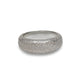 Reflect Silver Etched Tapered Dome Ring