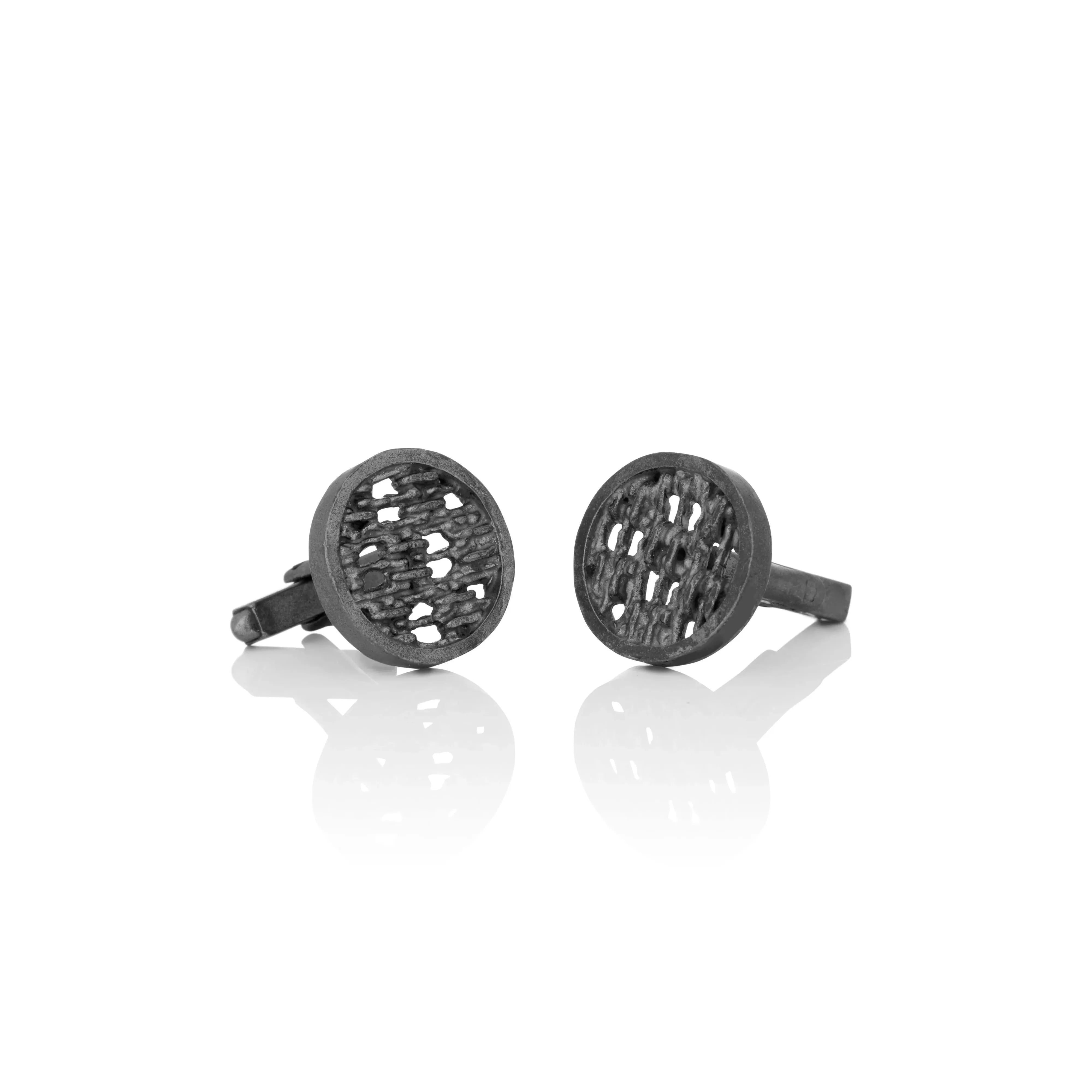 Aurum Oxidised Silver Asterias Cufflinks