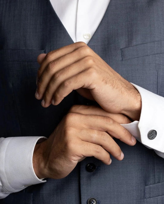 Aurum Oxidised Silver Asterias Cufflinks