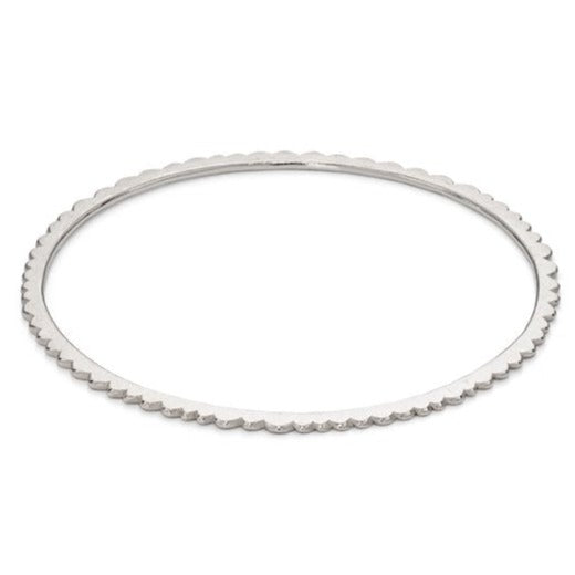 Mim Best Silver Scallop Edge Bangle