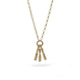 9ct Fairtrade Gold Three Etched Mini Sibyl Necklace with Central Hoop