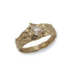 Yellow Gold Textured Molten Ring with White Shard Diamond