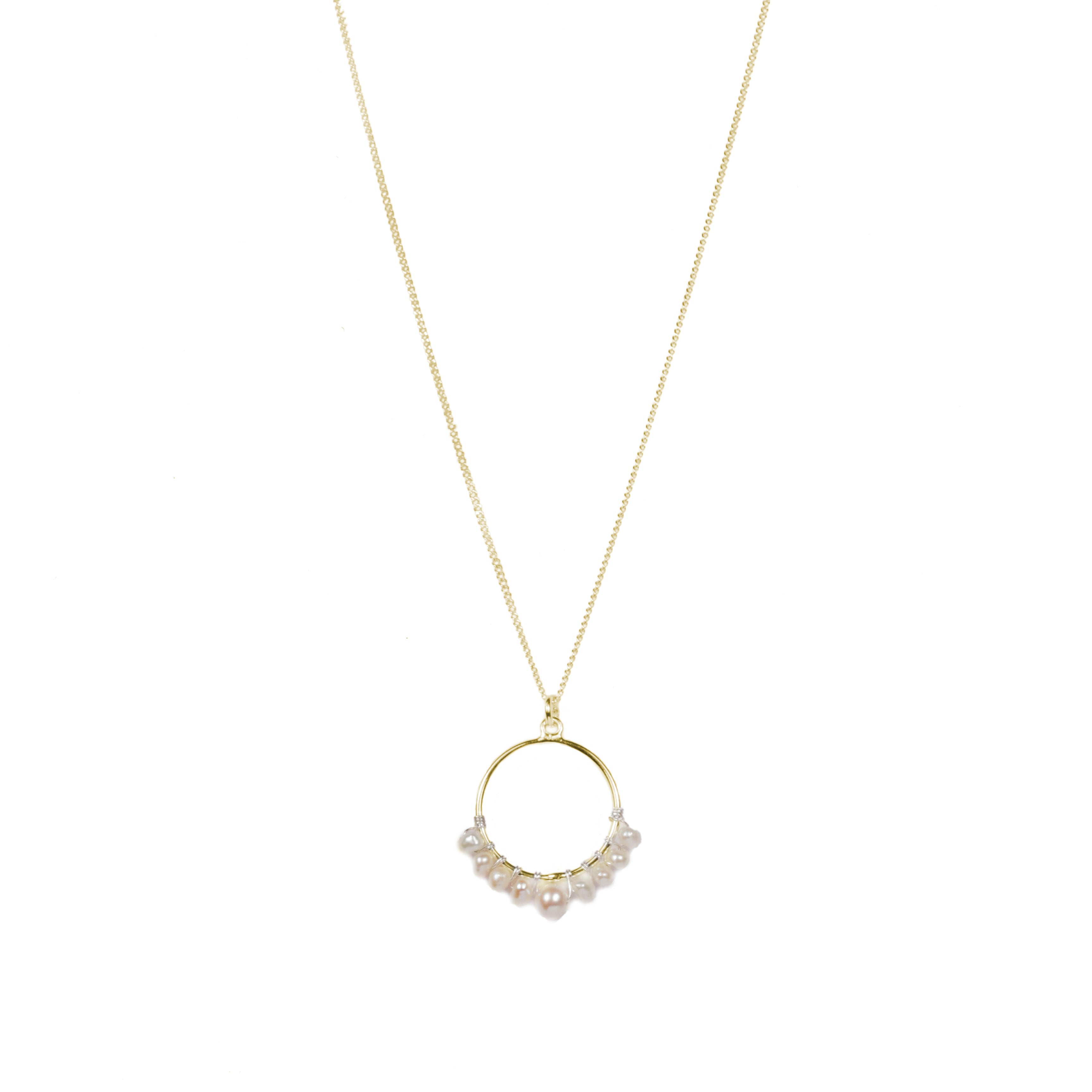 Outlet Mounir Gold plate and pearl necklace
