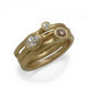 Bespoke- Yellow Gold Multi Band Ring and Diamonds