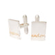 Silver Rectangle 'and on' Cufflinks